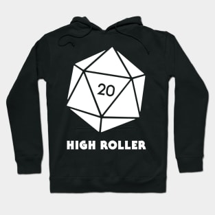 High Roller | Funny D20 Roleplaying Game Icon Hoodie